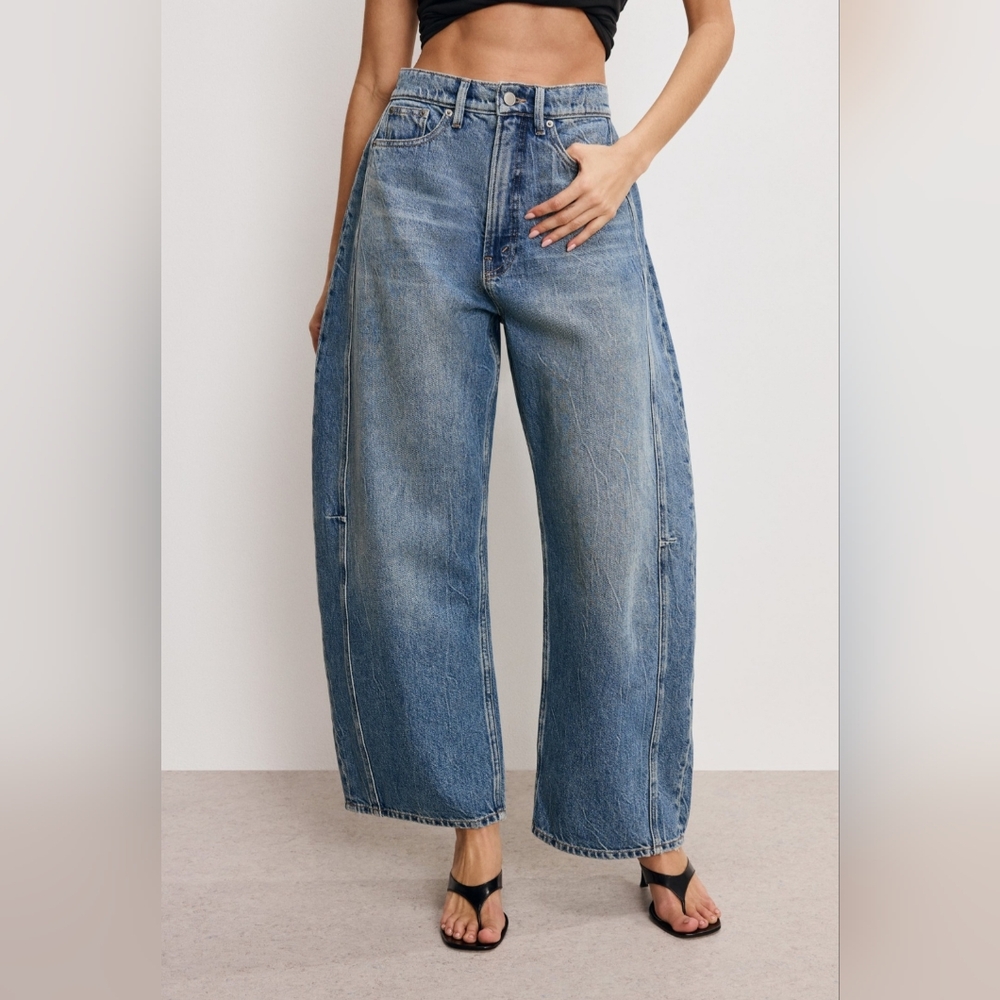 Good American Good Extreme Barrel Jeans